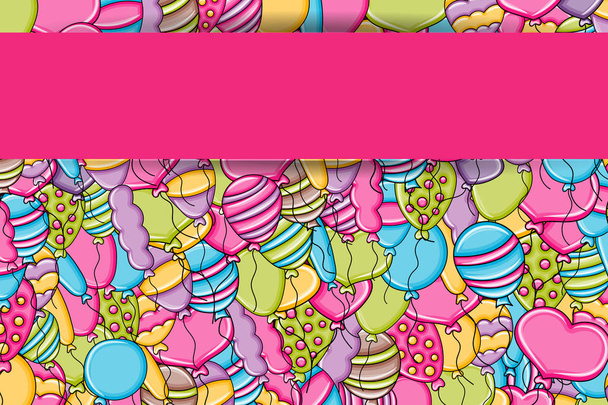 Palloncini compleanno e concetto di celebrazione in doodle cartone animato 3d b
 - Vettoriali, immagini