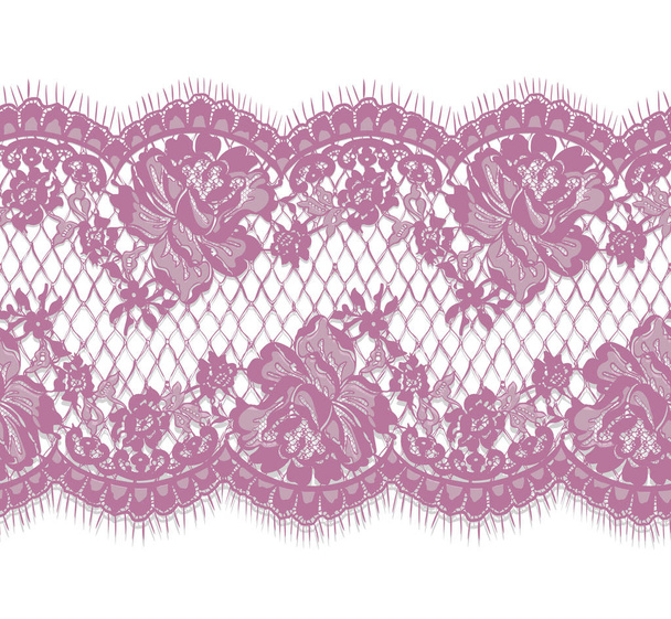 Seamless Vector Pink Lace Pattern - Vector, Image