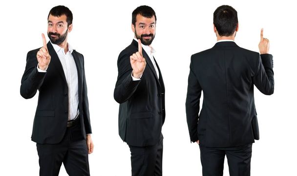 Set of Handsome businessman counting one - Photo, Image