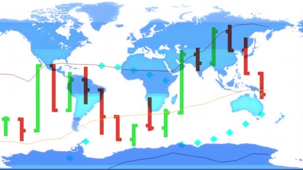 графік фондового ринку і голографічна карта землі на фоні нової якості фінансового бізнесу анімовані динамічні відеозаписи руху
 - Кадри, відео