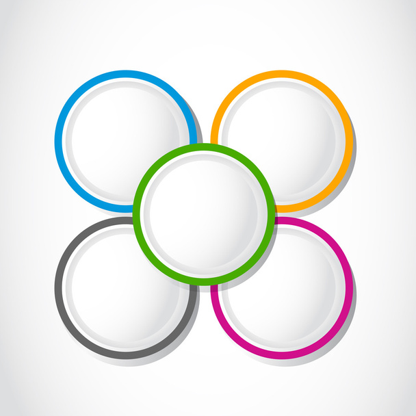 Colorful step buttons - Vector, Imagen
