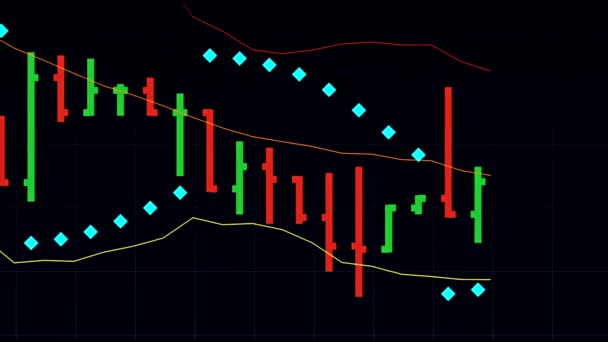 универсальный ценовой график фондового рынка на черном фоне - новое качество финансового бизнеса анимированные динамические видео движения
 - Кадры, видео