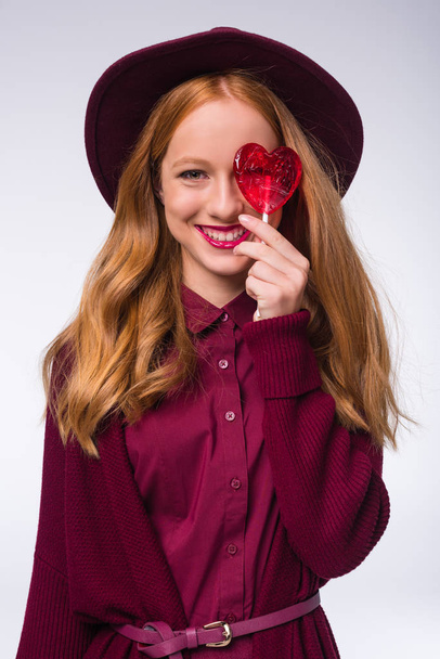 happy girl with lollipop - Foto, Imagem