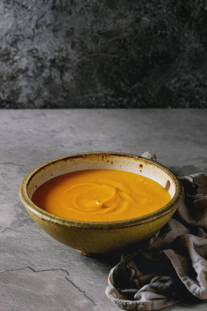 Pumpkin carrot soup - Фото, изображение