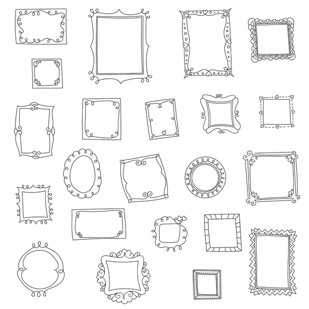 doodle frames ilustração vetorial
 - Vetor, Imagem