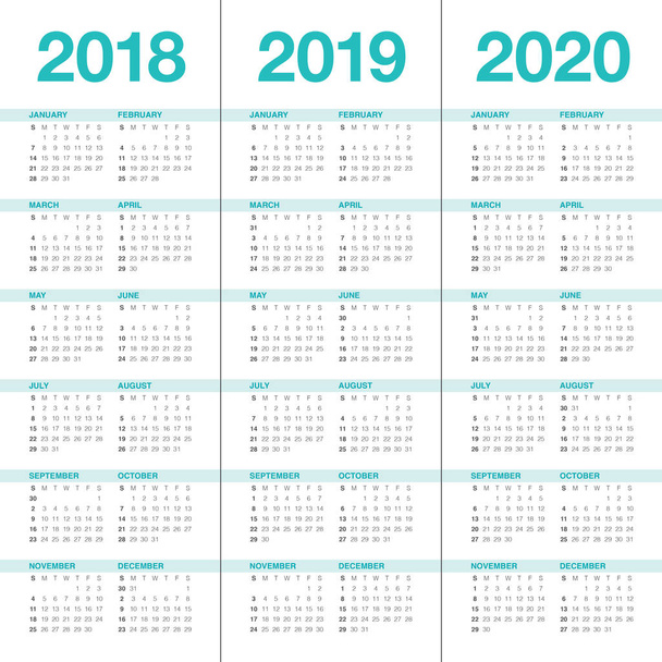 Календарный вектор 2020 года
 - Вектор,изображение