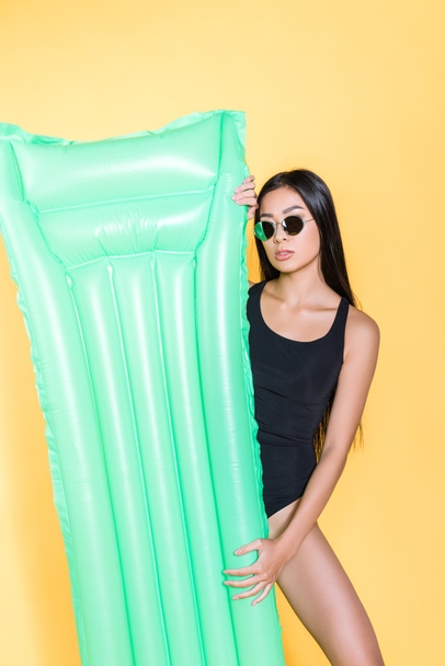 woman in swimsuit with pool mattress - Photo, Image
