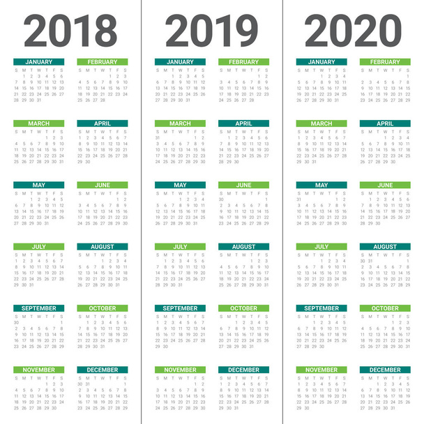 Календарный вектор 2020 года
 - Вектор,изображение