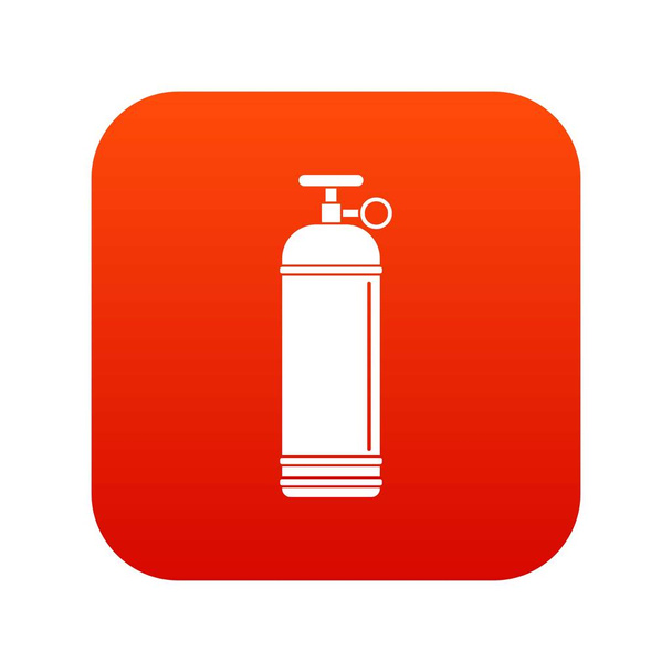 Compressed gas container icon digital red - Вектор,изображение