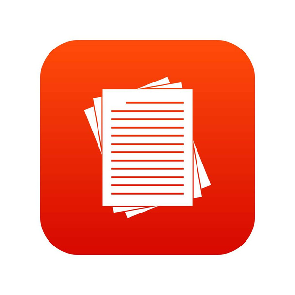 Vintage lined papers icon digital red - Vector, afbeelding