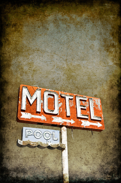 Grunziges Motel-Schild - Foto, Bild