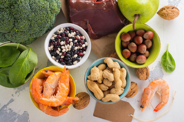Zdravé potraviny bohaté na kyselinu listovou - Fotografie, Obrázek