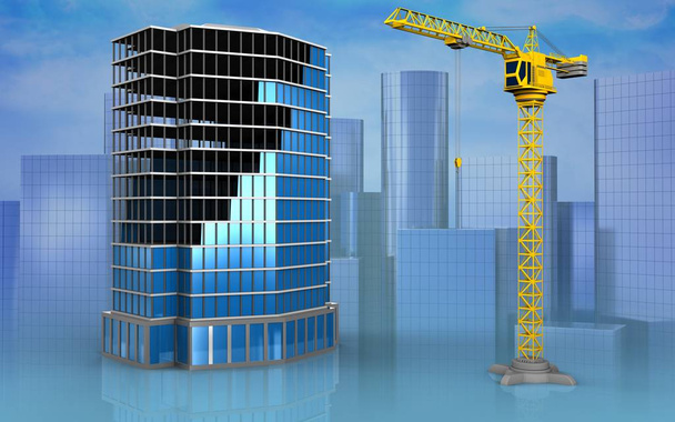  Construção de edifícios de escritórios
 - Foto, Imagem