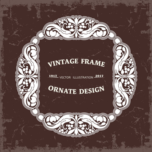 Frame in vintage style - Vector, Image