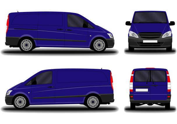 realistic cargo van. - Vector, Image