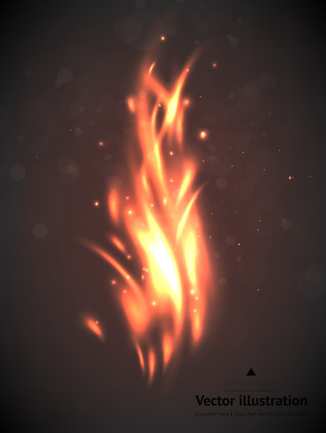 Burn flame fire vector background - Vector, Imagen