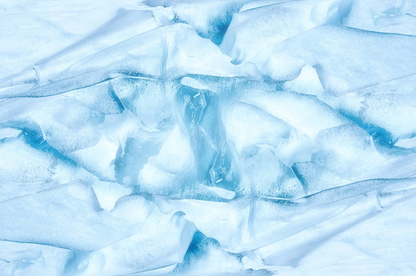 Texturiertes Eis blau gefroren Winter Hintergrund - Foto, Bild