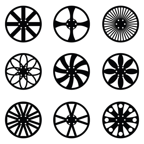 auto wiel pictogramserie - Vector, afbeelding
