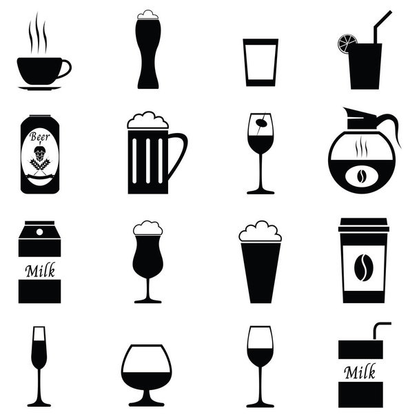 el conjunto de iconos de Bebida
 - Vector, Imagen