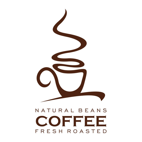 Koffiekopje met stoom pictogram voor eten, drinken ontwerp - Vector, afbeelding