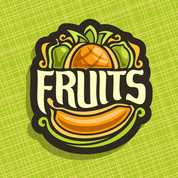 Logotipo do vetor para frutas frescas definidas
 - Vetor, Imagem