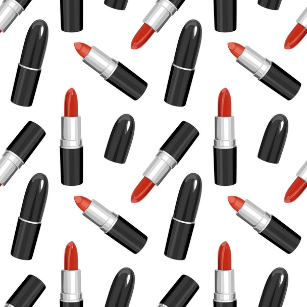 Seamless Vector Lipstick Pattern - Vector, Image
