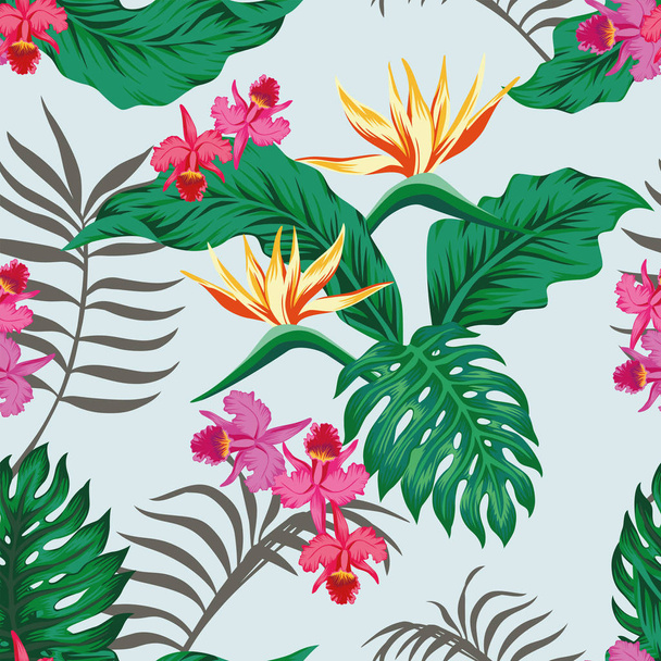 Tropical seamless pattern - Wektor, obraz