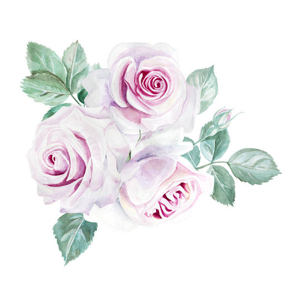 Watercolor Floral Composition Illustration - Photo, Image