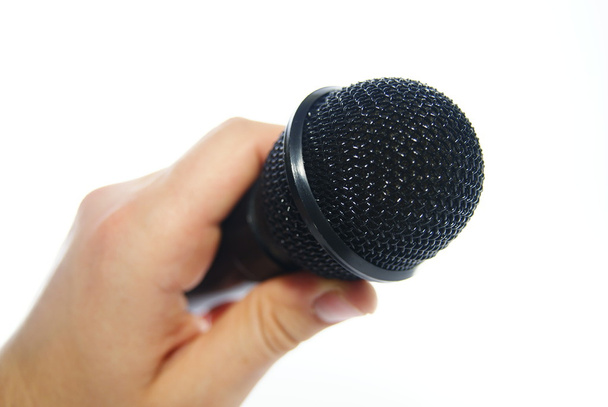 Mikrofon in der Hand - Foto, Bild