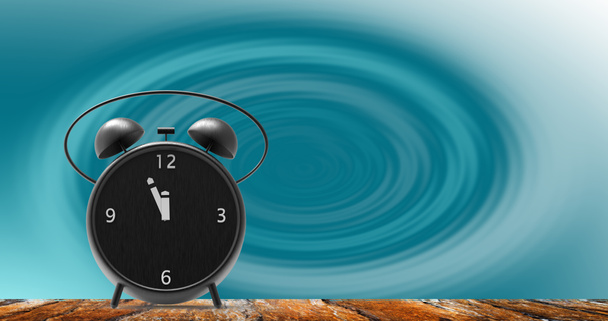 будильник с небольшими минутами до двенадцати часов
 - Фото, изображение