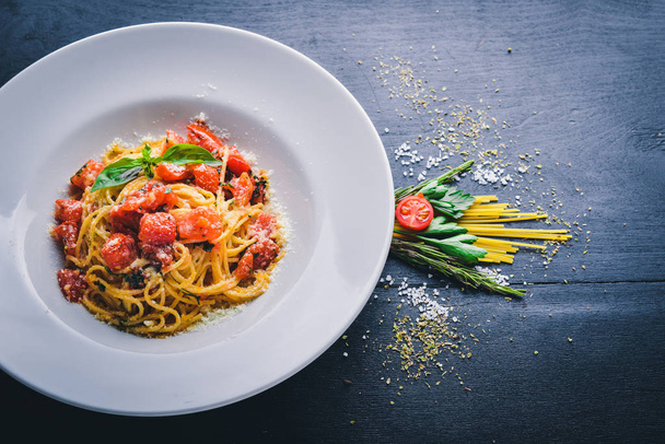 Pasta tomatoes. Italian traditional food - Fotó, kép