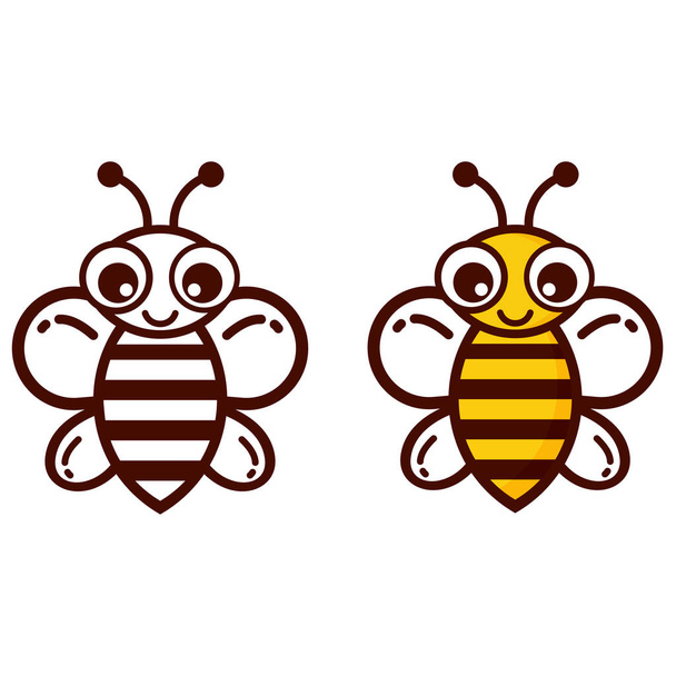 Zeichentrickfilm-Bienen - Vektor, Bild