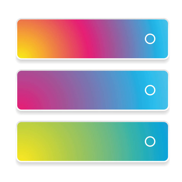 Empty web button set colorful - Vector, Image