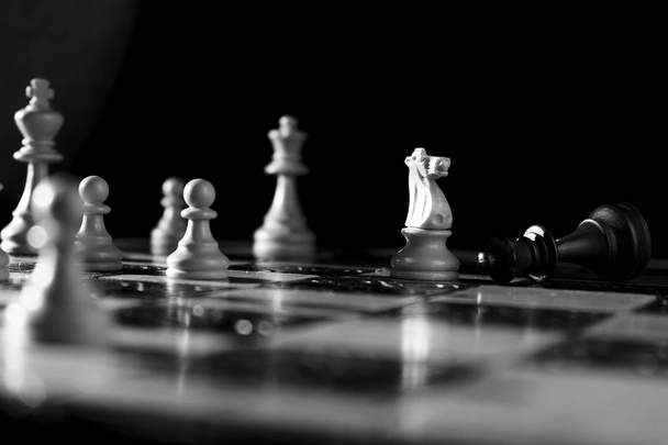 Chess photographed on a chess board - Foto, Bild