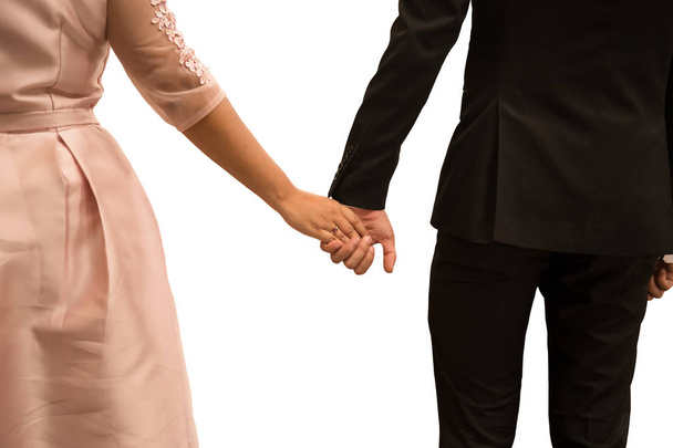 Nevěsta a ženich s rukama, samostatný - Fotografie, Obrázek