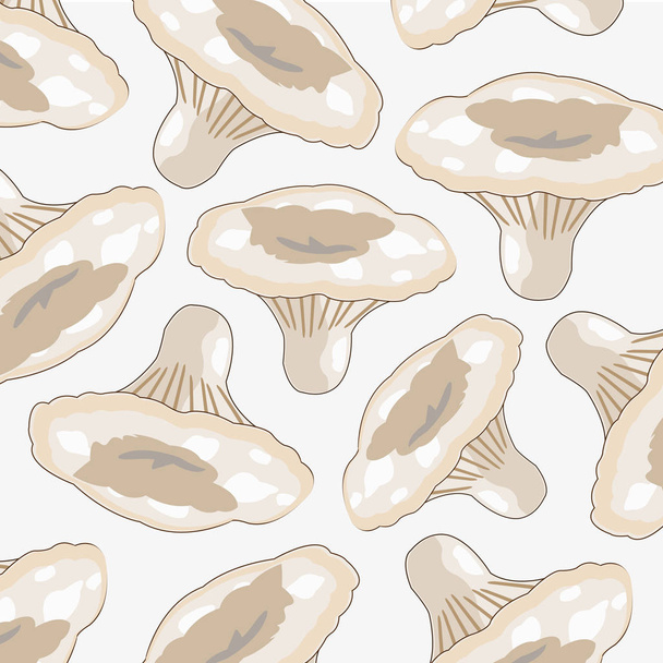 Much white mushrooms - Vecteur, image