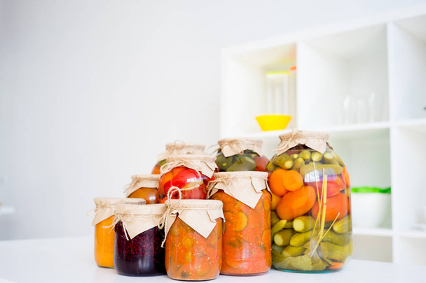 Jars with pickled vegetables - 写真・画像