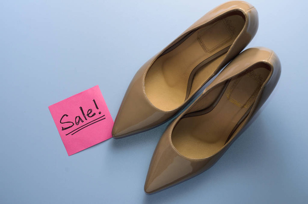 Shoes, sale, close up.  - Фото, изображение