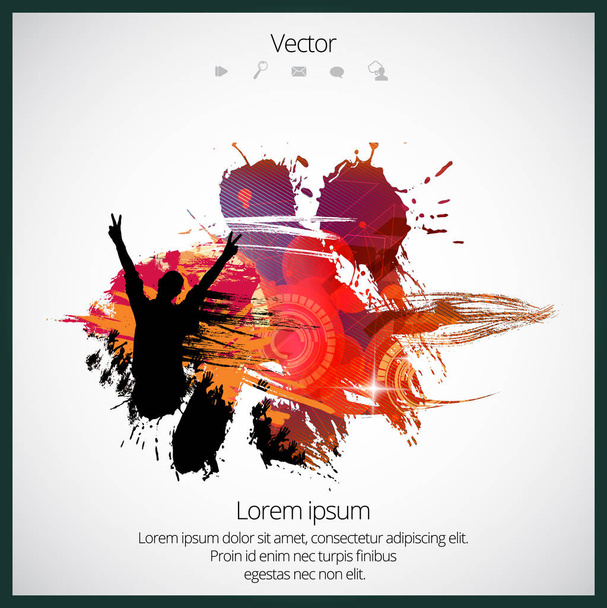 silueta tančících lidí - Vektor, obrázek