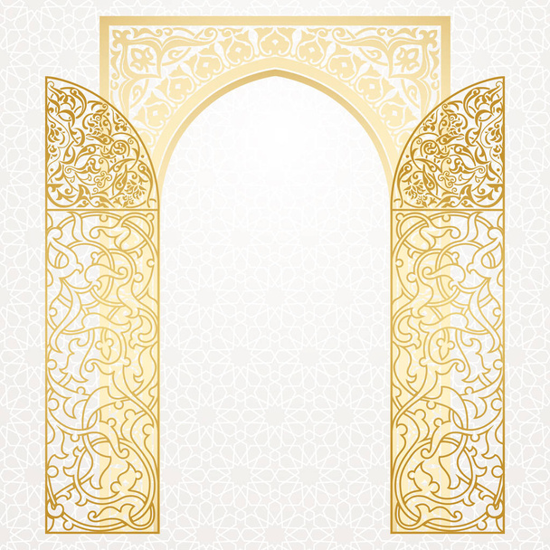 Puerta árabe dorada
 - Vector, imagen