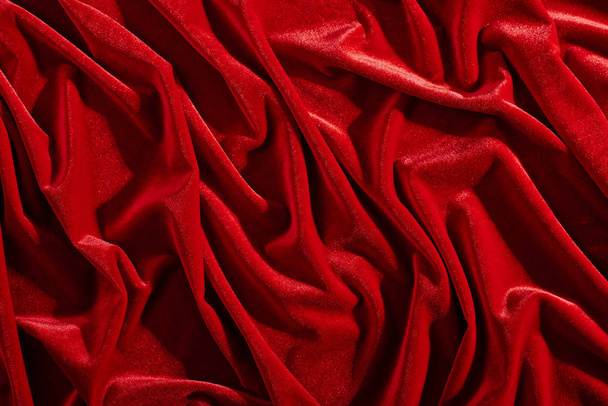 red velvet textile for background or texture - Photo, Image