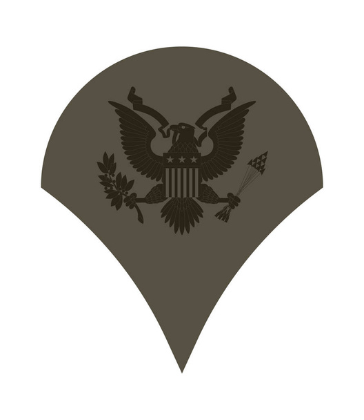 Ranuras militares e insignias. Rayas y Chevrones del Ejército
 - Vector, imagen