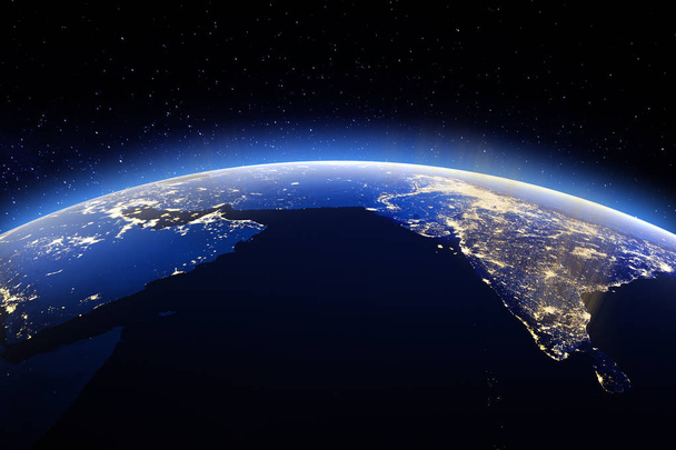 Планета Земля из космоса. 3d-рендеринг
 - Фото, изображение
