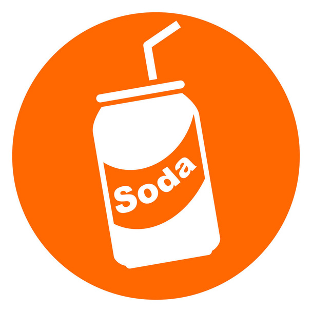 icono de círculo de botella de soda
 - Vector, Imagen
