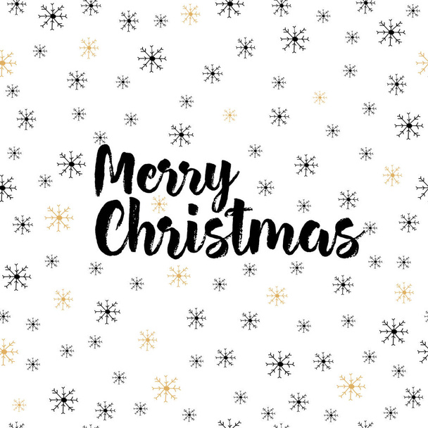 Merry Christmas background with  text and snowflakes - Vector, Image