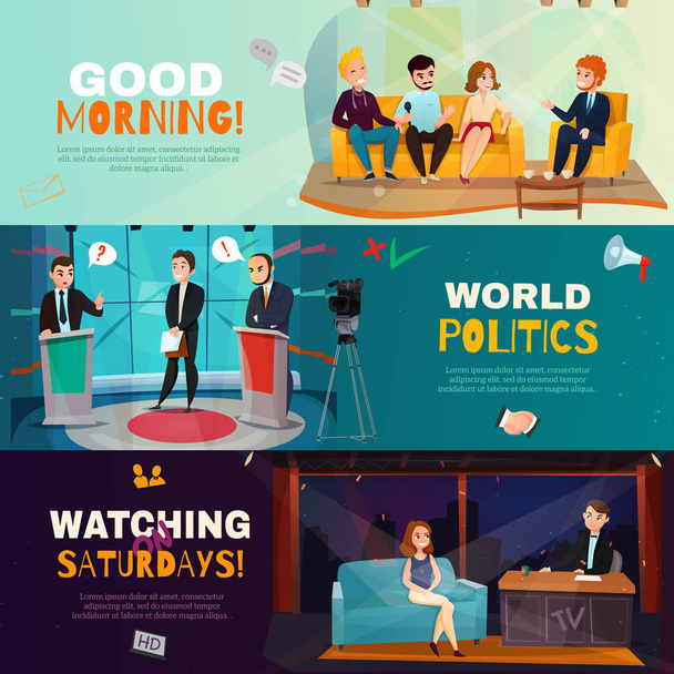 Talk Show Banners - Vector, Image