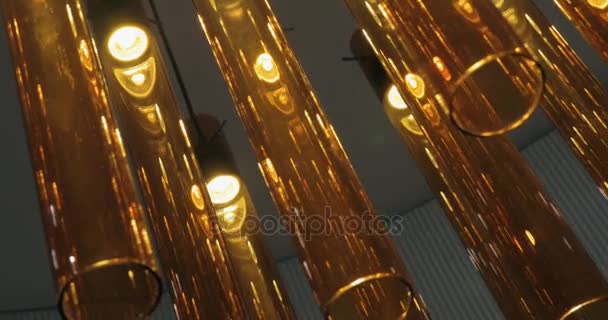 Világító üveg cső lámpák - Felvétel, videó