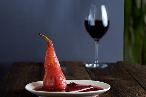 pear in red wine  - Photo, Image