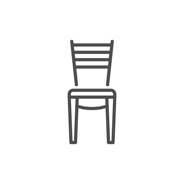 sandalye satırı simgesi - Vektör, Görsel