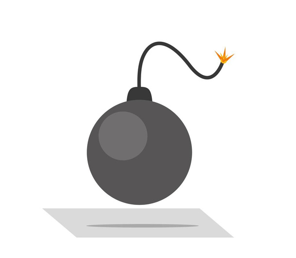 černá hořící bomba - Vektor, obrázek